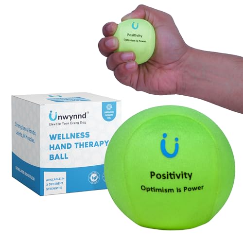 Unwynnd Stress Balls For Adults - Hand Exercise Ball For Stress Relief, Carpal Tunnel, & Arthritis For Hand Grip Strengthening - Anxiety Relief Physio Ball Fidget - Soft (1 PCS) (Yellow) - Image 1