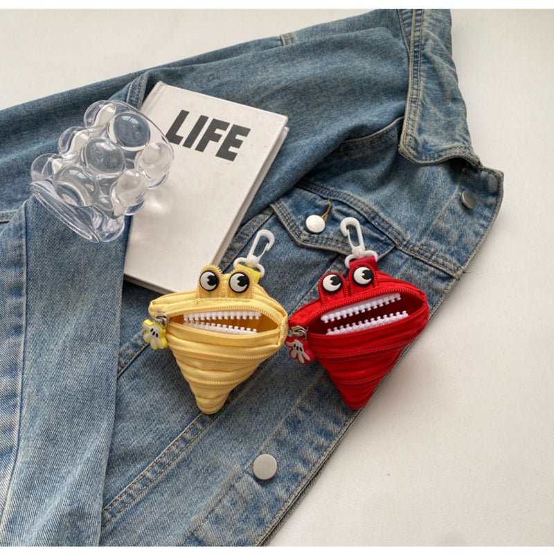 Quirky Monster Zipper Keychain Mini Cute Charm Holder - Image 3