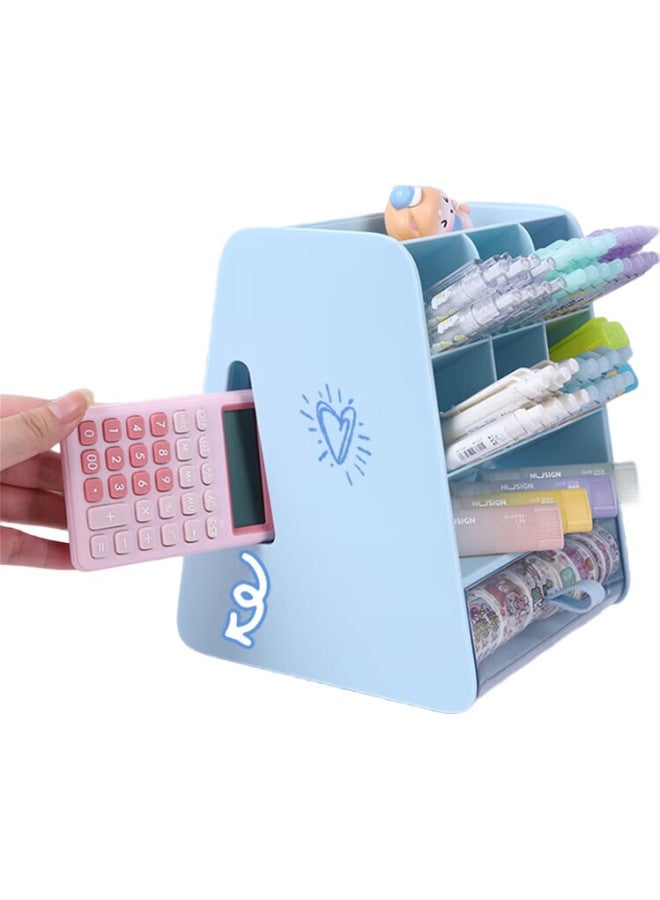Jin Longxing Jinlongxing Multifunctional Self-Discipline Check-In Rotating Pen Holder, Study Planner, Time Management Tool, Task Planner Card, Simple Desk Stationery, Learning Supplies A1066-1 - Image 2