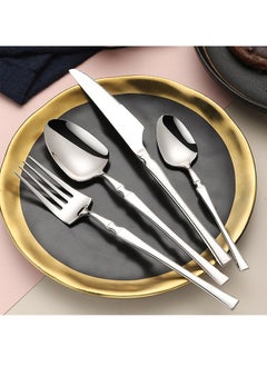 cosyinn 24-Piece Elegant Stainless Steel Flatware Set Silver  - Image 3