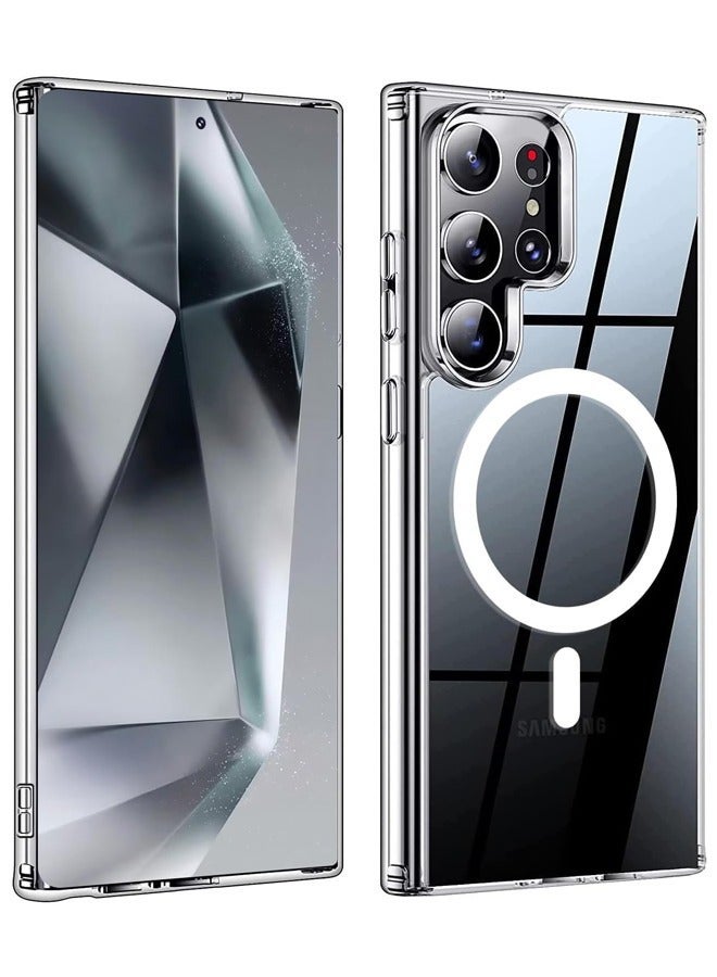 Samsung Galaxy S24 Ultra Clear Case Cover Protector with Support Magsafe Charger (Clear)