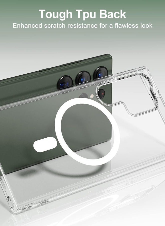 Samsung Galaxy S24 Ultra Clear Case Cover Protector with Support Magsafe Charger (Clear)