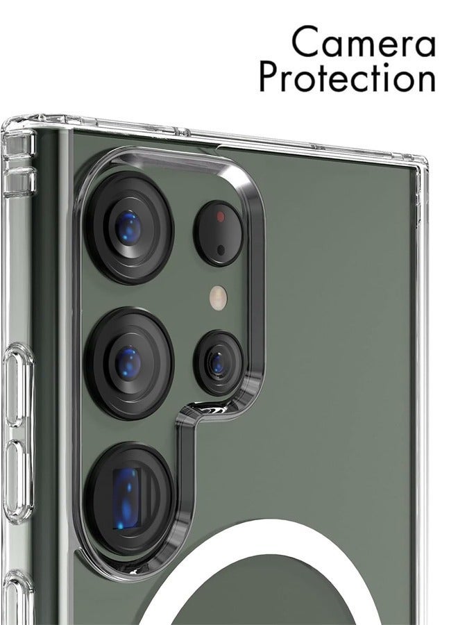 Samsung Galaxy S24 Ultra Clear Case Cover Protector with Support Magsafe Charger (Clear)