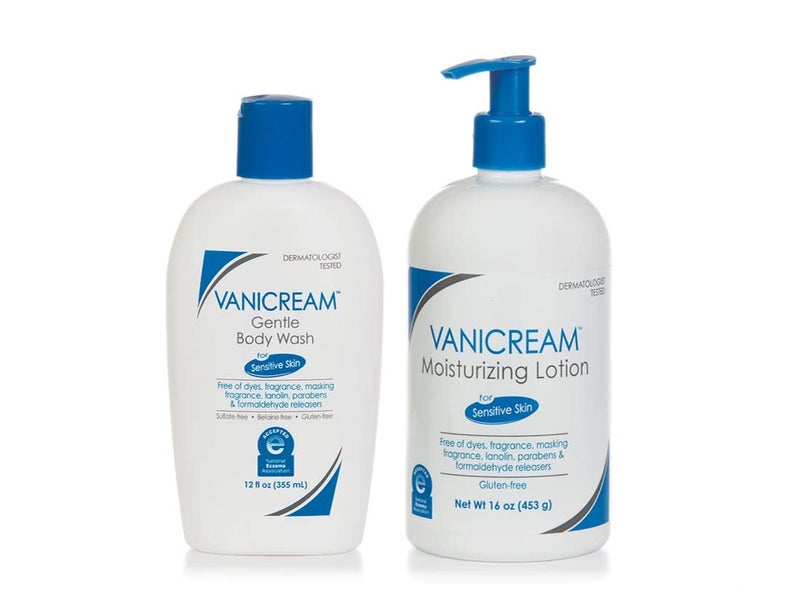 Vanicream Gentle Body Wash, 12 Oz & Moisturizing Lotion with Pump, 16 Oz - Image 1