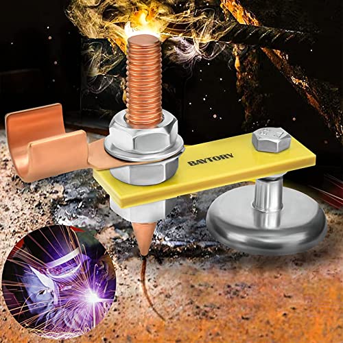 BAYTORY Upgrade Magnetic Welding Support Ground Clamp Tools, Double + Single Welding Magnet Head, Strong Magnetism Large Suction, Copper Tail Welder Stability Clamps - Image 2
