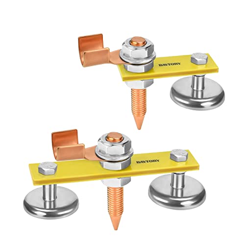 BAYTORY Upgrade Magnetic Welding Support Ground Clamp Tools, Double + Single Welding Magnet Head, Strong Magnetism Large Suction, Copper Tail Welder Stability Clamps - Image 3