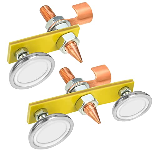BAYTORY Upgrade Magnetic Welding Support Ground Clamp Tools, Double + Single Welding Magnet Head, Strong Magnetism Large Suction, Copper Tail Welder Stability Clamps - Image 4