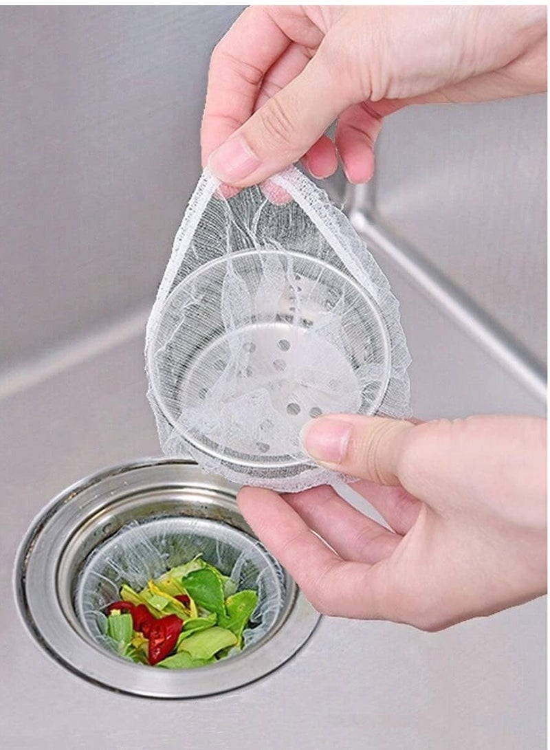 Meetion Kitchen Sink Strainer Mesh Bag- 100PCS Disposable Sink Net Strainer Filter Bags for Sink Drain for Collecting Kitchen Food Waste Leftover Garbage - Image 1