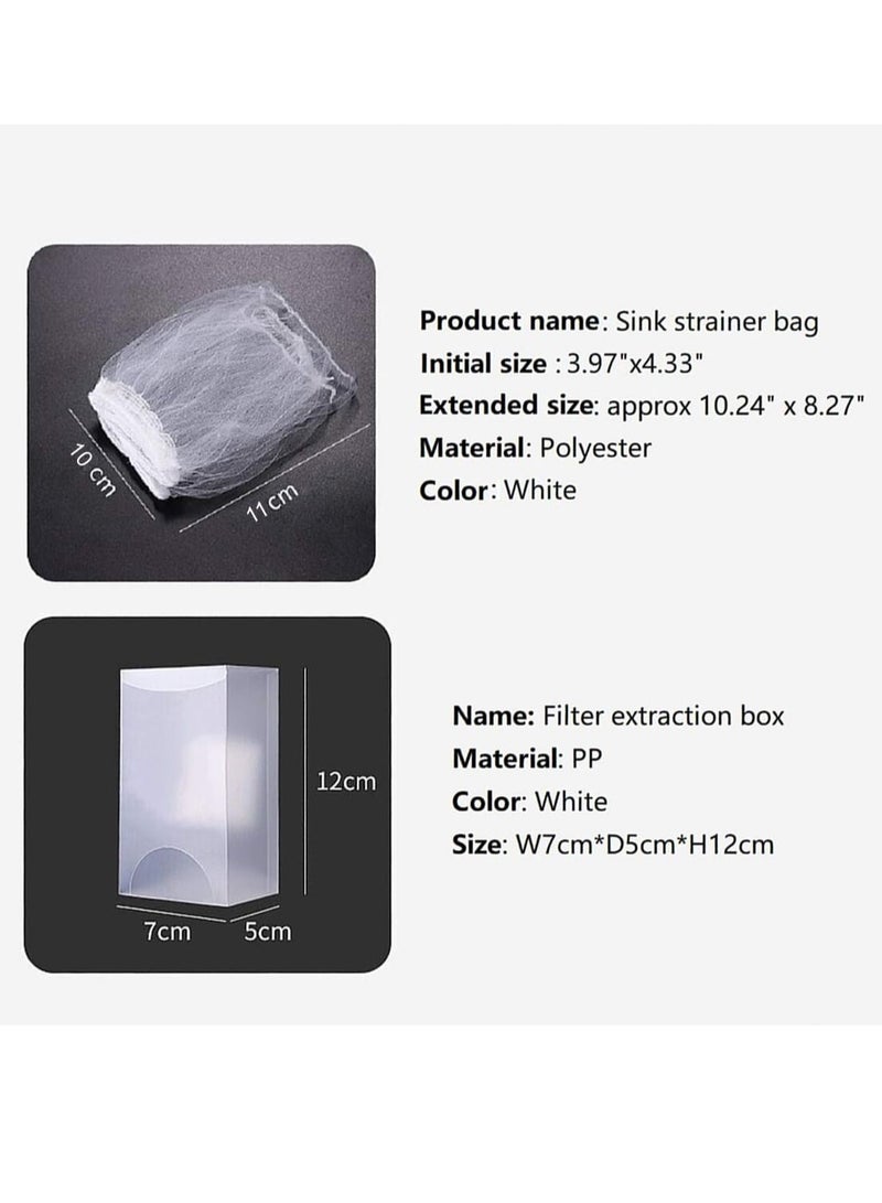 Meetion Kitchen Sink Strainer Mesh Bag- 100PCS Disposable Sink Net Strainer Filter Bags for Sink Drain for Collecting Kitchen Food Waste Leftover Garbage - Image 2