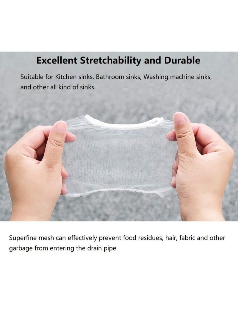 Meetion Kitchen Sink Strainer Mesh Bag- 100PCS Disposable Sink Net Strainer Filter Bags for Sink Drain for Collecting Kitchen Food Waste Leftover Garbage - Image 3