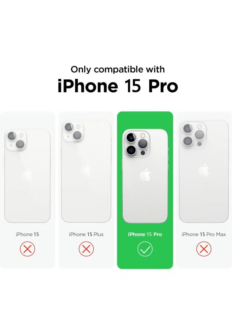 general Liquid Silicone Case for iPhone 15 Pro - Slim Full-Body Protective Cover with Soft Microfiber Lining - Storm Blue - Image 2