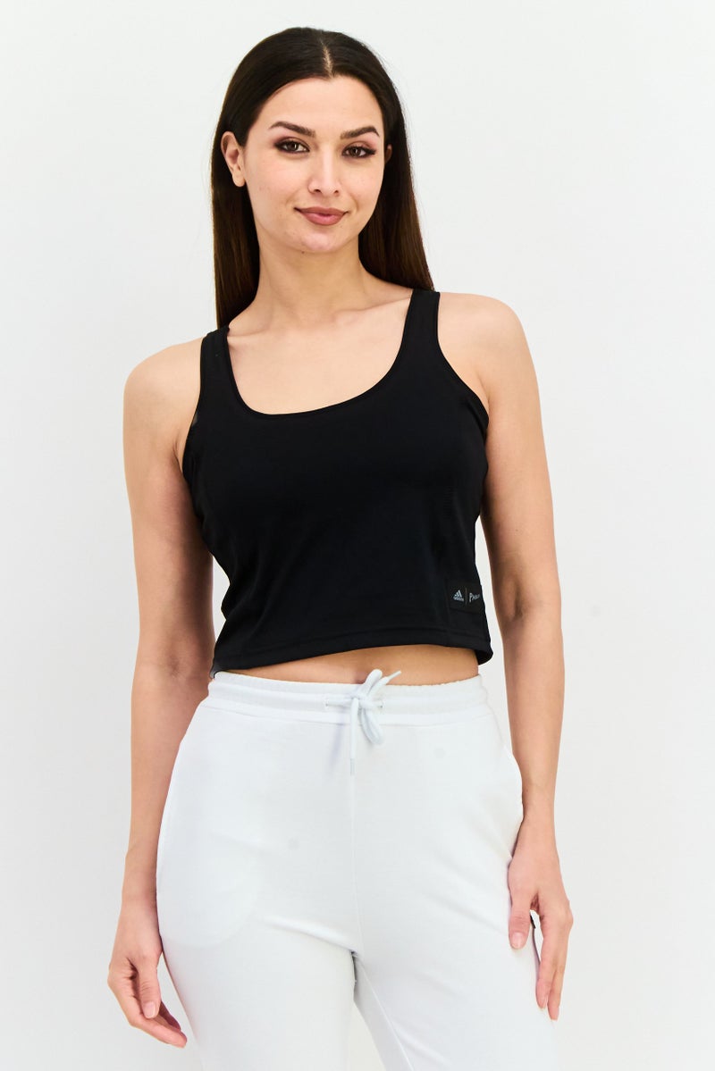 Adidas Adidas x Parley Women Sportswear Fit Sleeveless Running Tank Top, Black  - Image 1