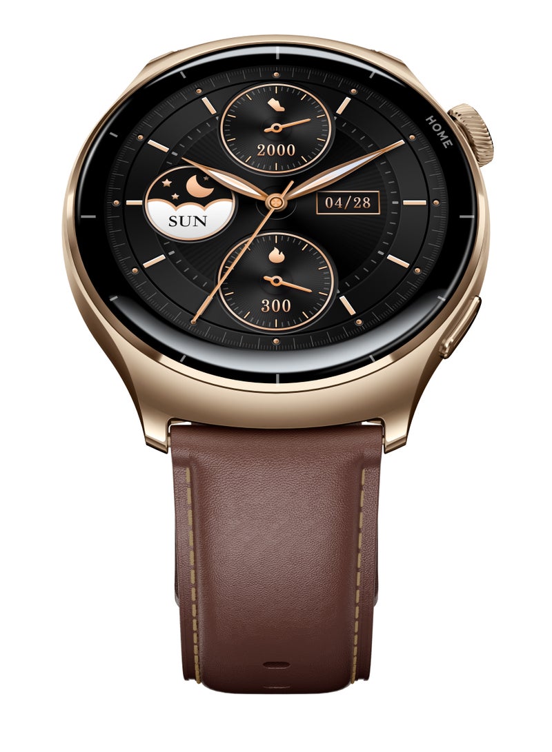 ميبرو Mibro Watch Lite3 Pro - ساعة ذكية بشاشة AMOLED مقاس 1.32 بوصة، مقاومة للماء، تصميم أنيق وأداء عالي - روس جولد ، سبائك الزنك مع تقنية PA Insert Molding - Image 2