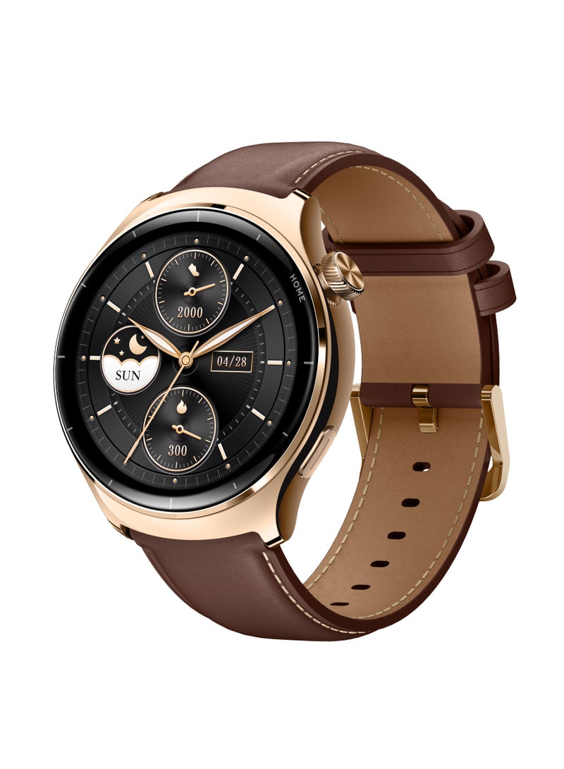 ميبرو Mibro Watch Lite3 Pro - ساعة ذكية بشاشة AMOLED مقاس 1.32 بوصة، مقاومة للماء، تصميم أنيق وأداء عالي - روس جولد ، سبائك الزنك مع تقنية PA Insert Molding - Image 3