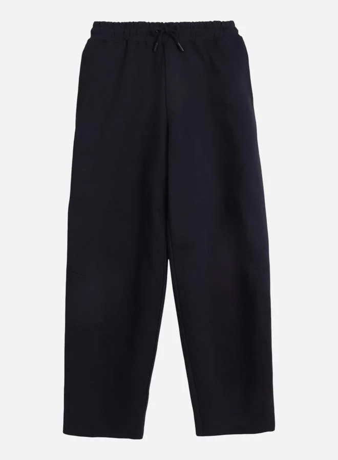 victor and jane Black Straight Leg Drawstring Joggers - Cotton Interlock