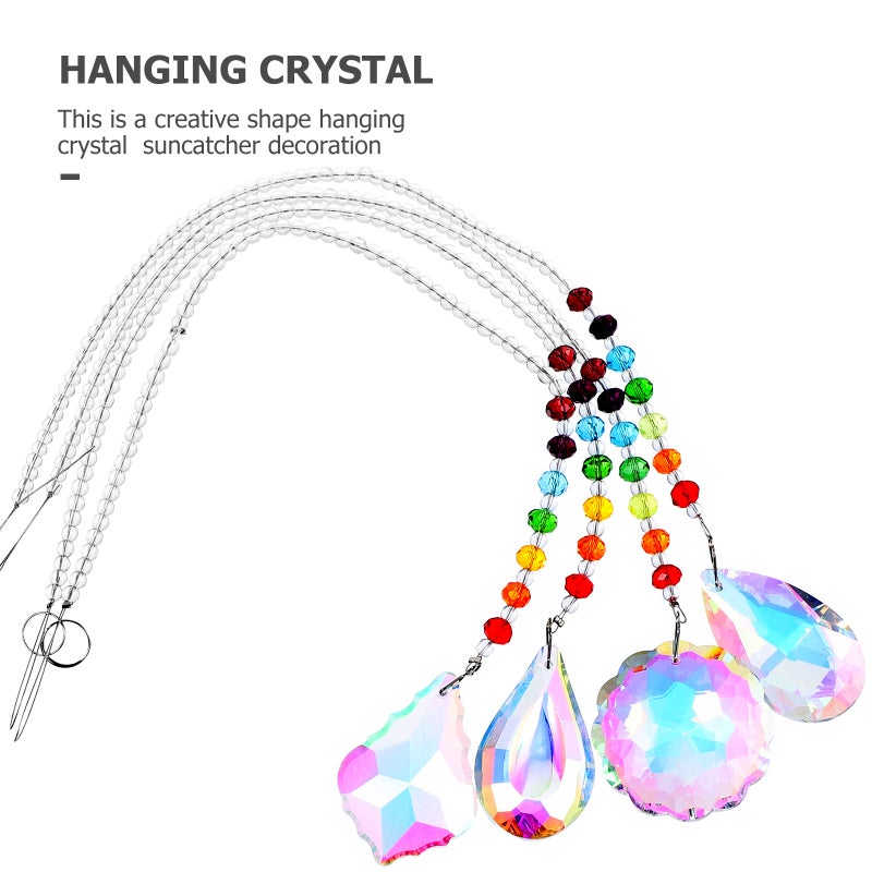 4pcs Crystal Ceiling Light Hanging Pendant Ceiling Pendant Lamps Decoration - Image 5
