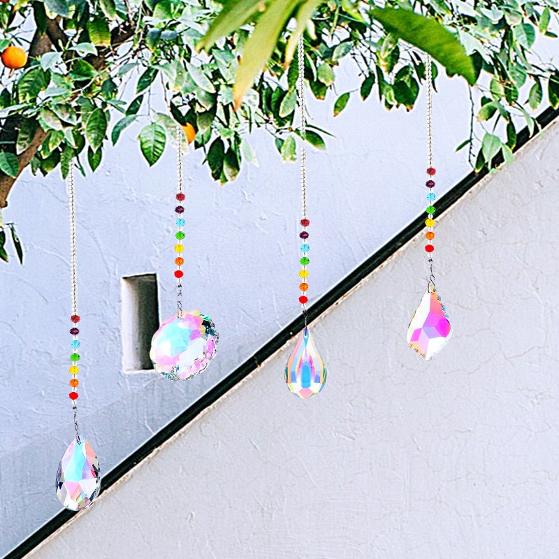 4pcs Crystal Ceiling Light Hanging Pendant Ceiling Pendant Lamps Decoration - Image 3