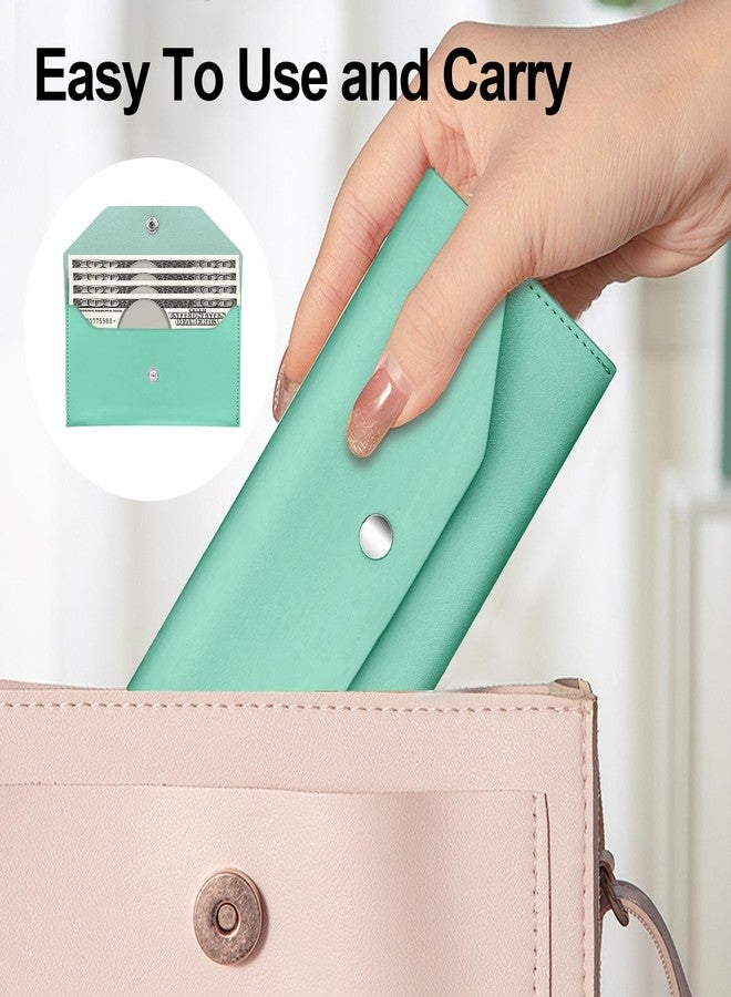 Nolcha Cash Holder Women,Cash Wallets for Women, Reusable Cash Holder Wallet, Men's and Women's Pu Leather Cash Envelope Wallet, Cash Stuffing Wallet for Budget Cash Holder (Green) - Image 5