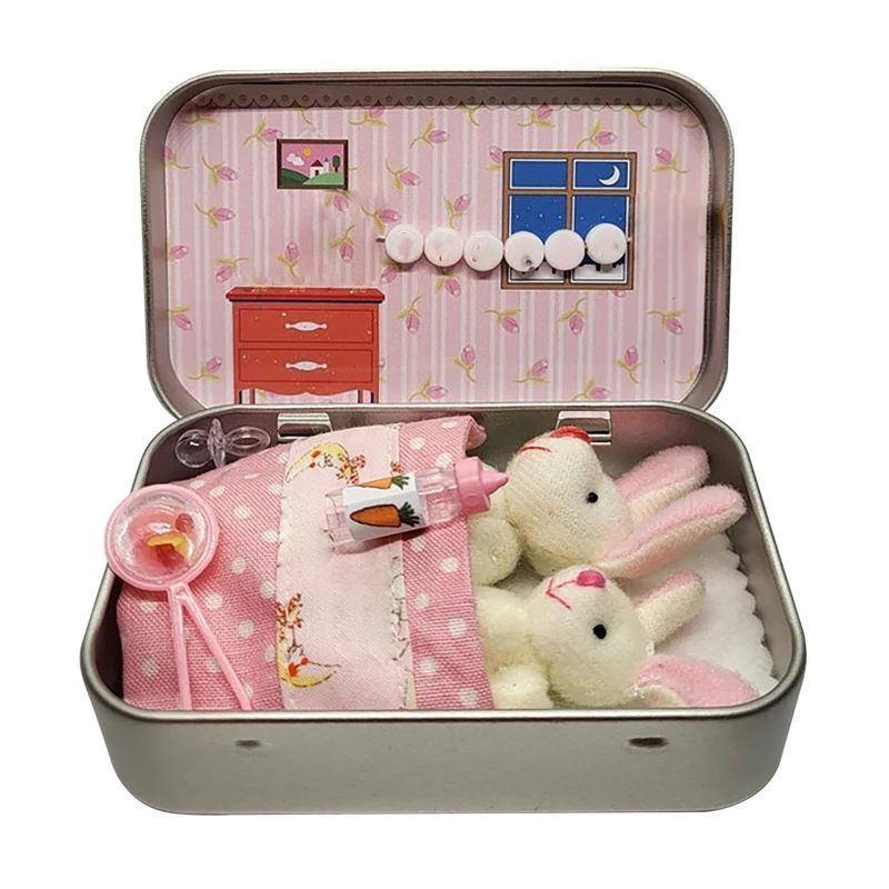 Pocket Bunny: 2.36 X 3.5 Inches Pink Plush - Portable Pocket-Sized Fun Easter Bunny Set - Sparks Imaginative Play for Kids Easter Party, Easter Basket Stuffer - Image 1