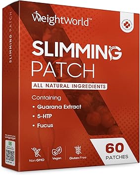 WeightWorld Slimming Patches 60 Patches 2 Months Pack Guarana 5 HTP Fucus Infused Natural Safe Ultra Thin Transparent for Waist Belly Thighs Butt Other Body Part Suits Sensitive Skin - Image 1