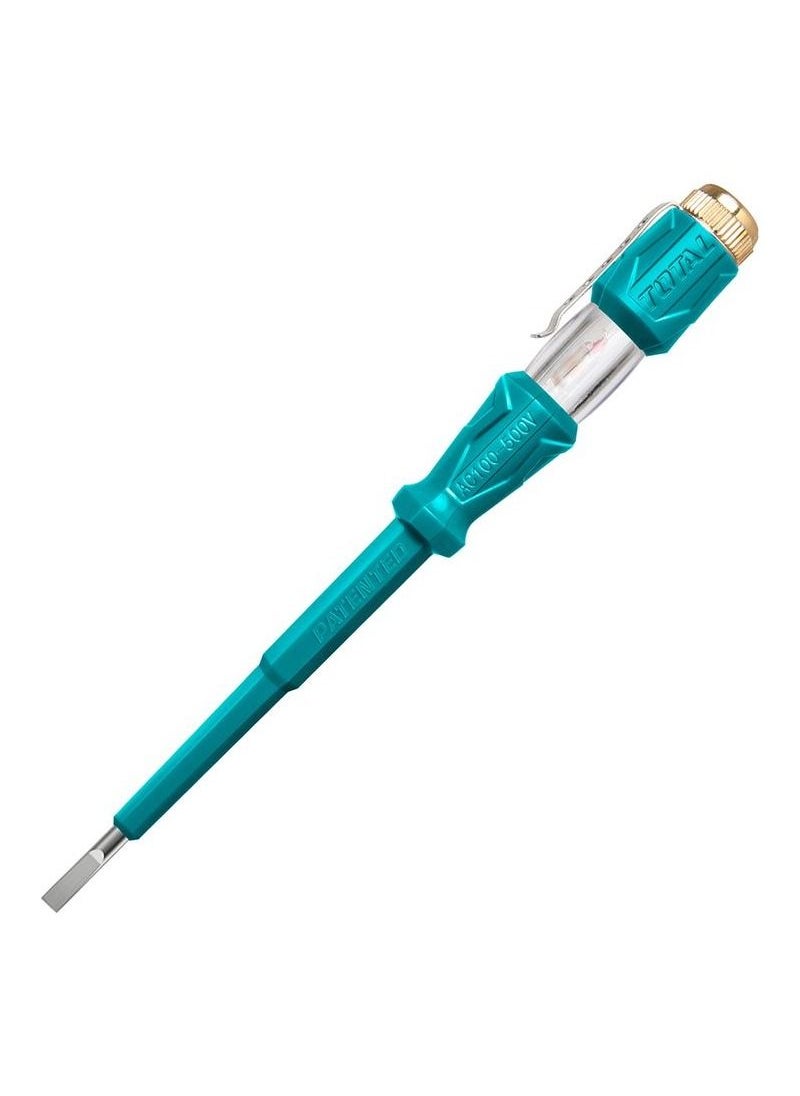 TOTAL - TOTAL Test Pencil Line Tester Screw Driver 140mm Neon Bulb Test Voltage AC 100-500V  THT291408 - Image 1