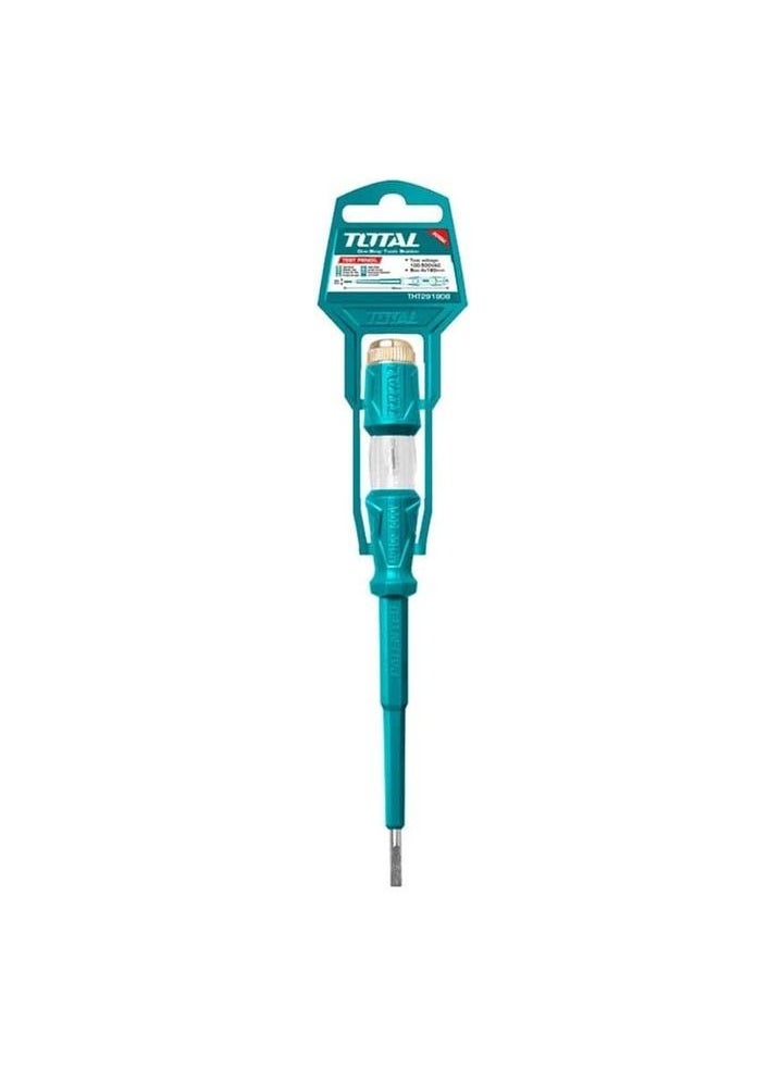 TOTAL - TOTAL Test Pencil Line Tester Screw Driver 140mm Neon Bulb Test Voltage AC 100-500V  THT291408 - Image 1