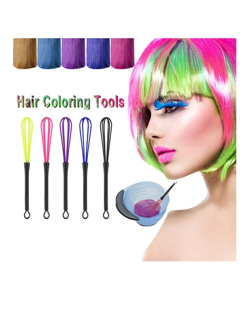 SUNSAR Whisk Set, 5-piece Plastic Salon Hairdressing and Hair Colouring Cream or for kitchen Whisk Mixer Tools  - Image 5