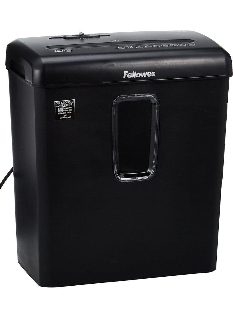 Fellowes P-30c Cross Cut Paper Shredder, Black - Image 1