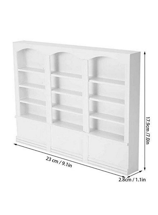 EatingBiting 1/12 Scale Miniature Mini House Display Cabinet Dolls House Mini Furniture Glass Bookcase - Image 2