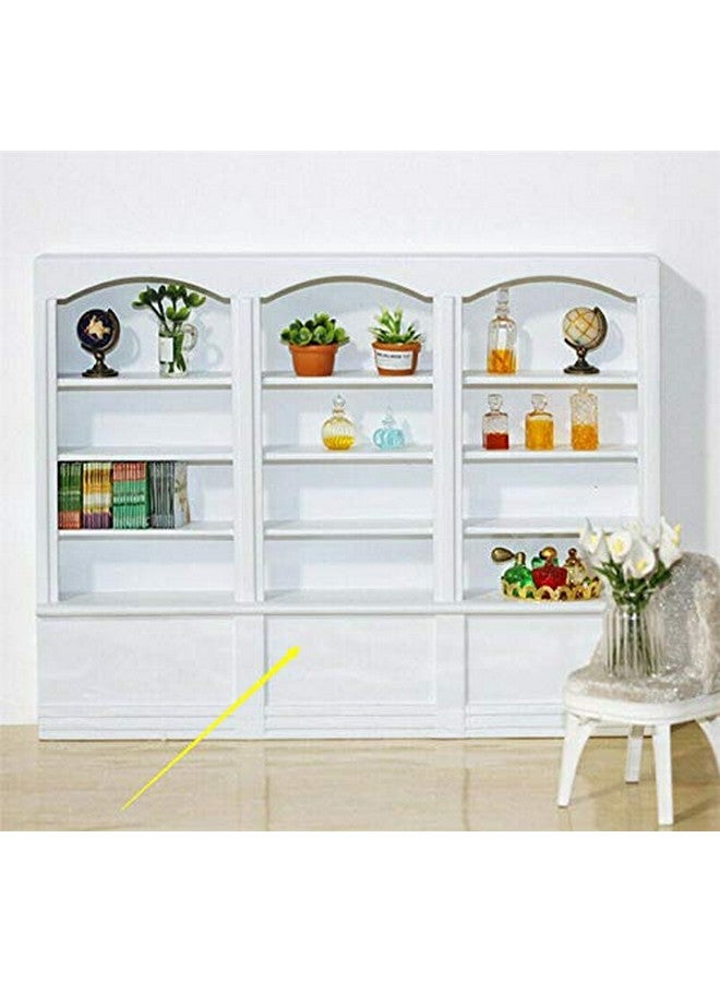 EatingBiting 1/12 Scale Miniature Mini House Display Cabinet Dolls House Mini Furniture Glass Bookcase - Image 3