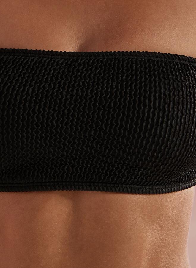 Styli Crinkle Padded Lined Off Shoulder Top and Bikini Brief Set - Image 3