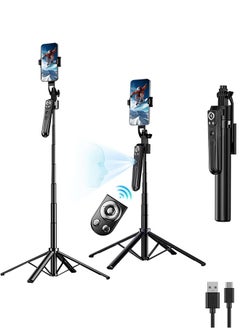 180CM Auto Face Tracking Tripod 360°with Stand,Android and iPhone Tripod Holder with Remote and Gesture Control, No App,Built-in Tracking Camera Selfie Stick for Live Vlog Streaming Video Tiktok