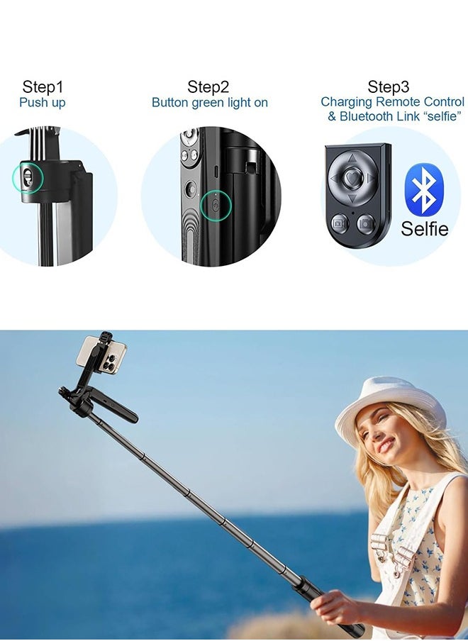 Garlo - 180CM Auto Face Tracking Tripod 360°with Stand,Android and iPhone Tripod Holder with Remote and Gesture Control, No App,Built-in Tracking Camera Selfie Stick for Live Vlog Streaming Video Tiktok - Image 1