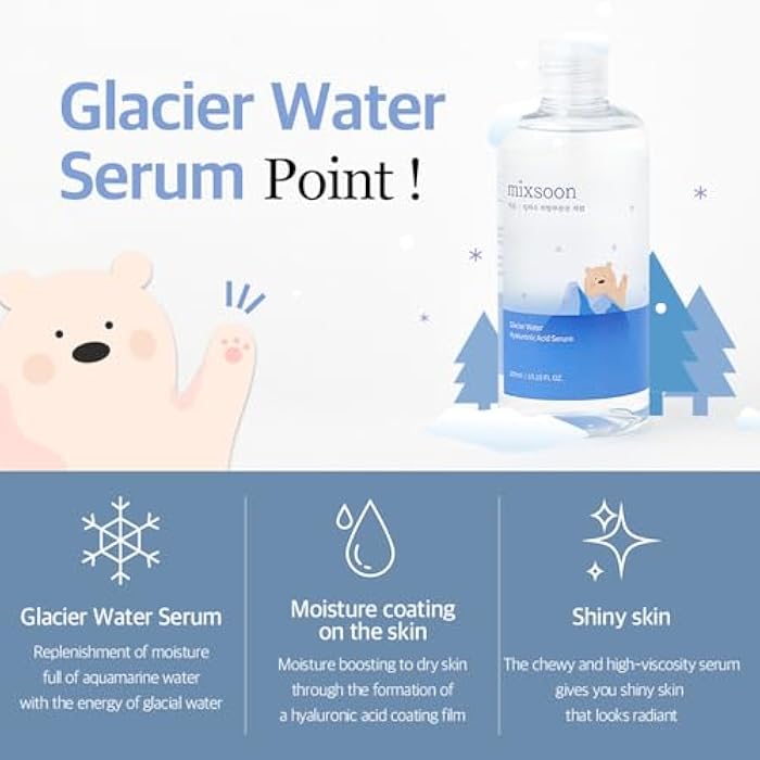 mixsoon [mixsoon] Glacier Water Hyaluronic Acid Serum for Face Hydrating, Korean skin care 100ml - Image 3