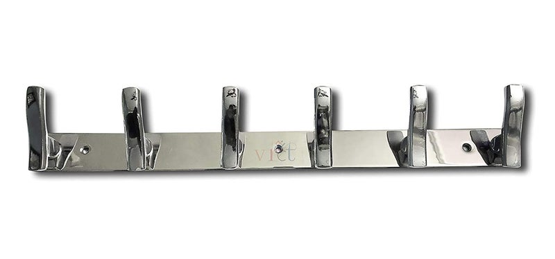 VRCT Stainless Steel 6 Pin Cloth Hanger Hook Set Long Shape Pin (Pack of 2) - Image 1