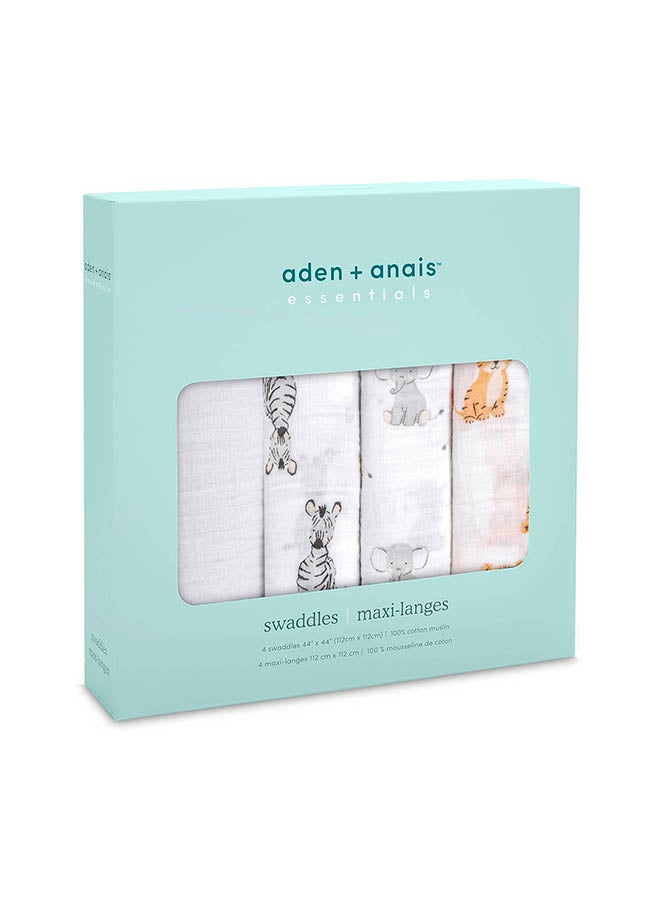 ايدن + أناي عبوة من  بطانيات قطنية موسلين لف حديثي الولادة بتصميم سفاري - Image 2