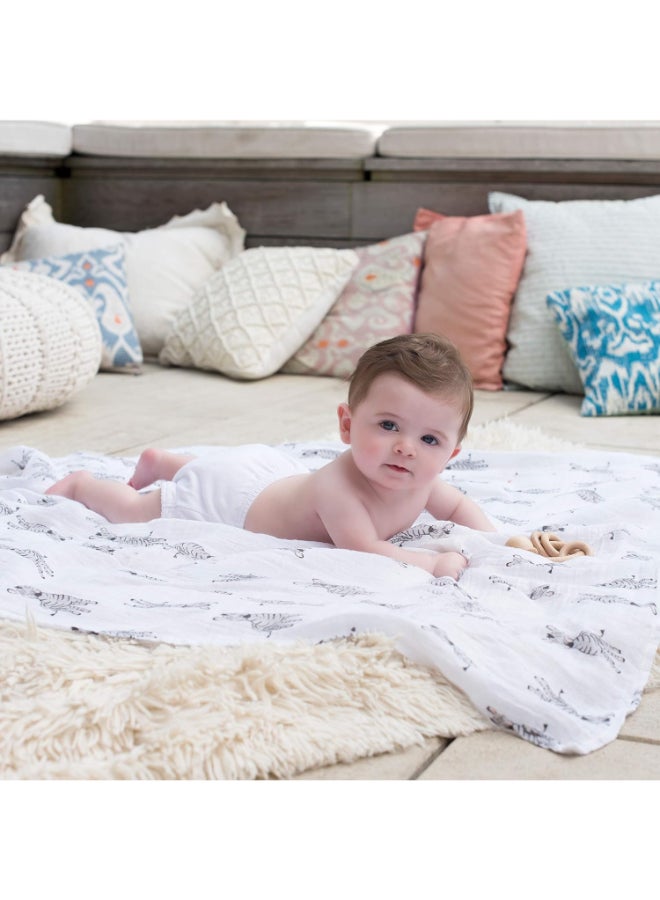 ايدن + أناي عبوة من  بطانيات قطنية موسلين لف حديثي الولادة بتصميم سفاري - Image 5