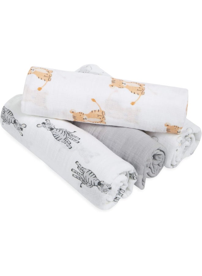 ايدن + أناي عبوة من  بطانيات قطنية موسلين لف حديثي الولادة بتصميم سفاري - Image 4
