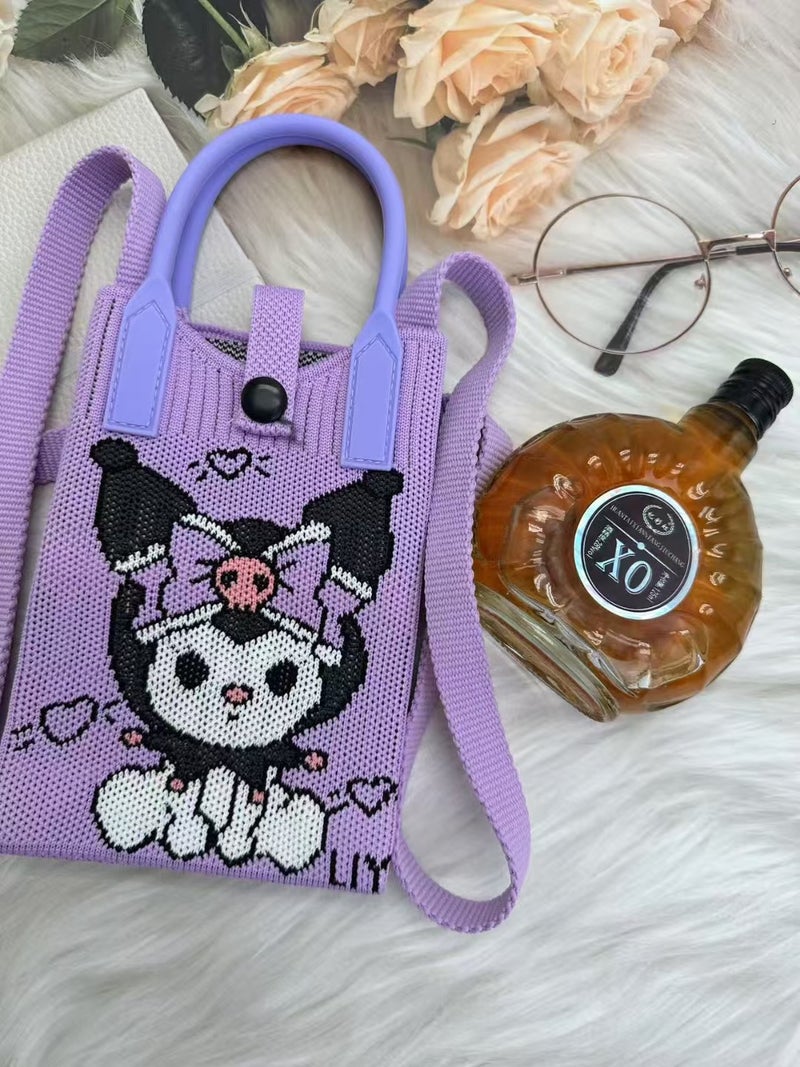 Niche Design Crossbody Mobile Phone Bag Portable Bag Knitted Mini Coin Dustproof Women'S Shoulder Mobile Phone Crossbody Bag - Image 1