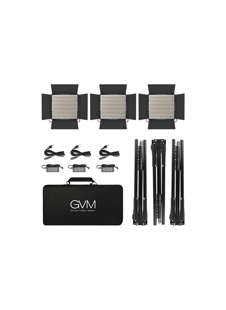 GVM RGB  BI COLOR STUDIO LIGHT LED 1200D 3L KIT