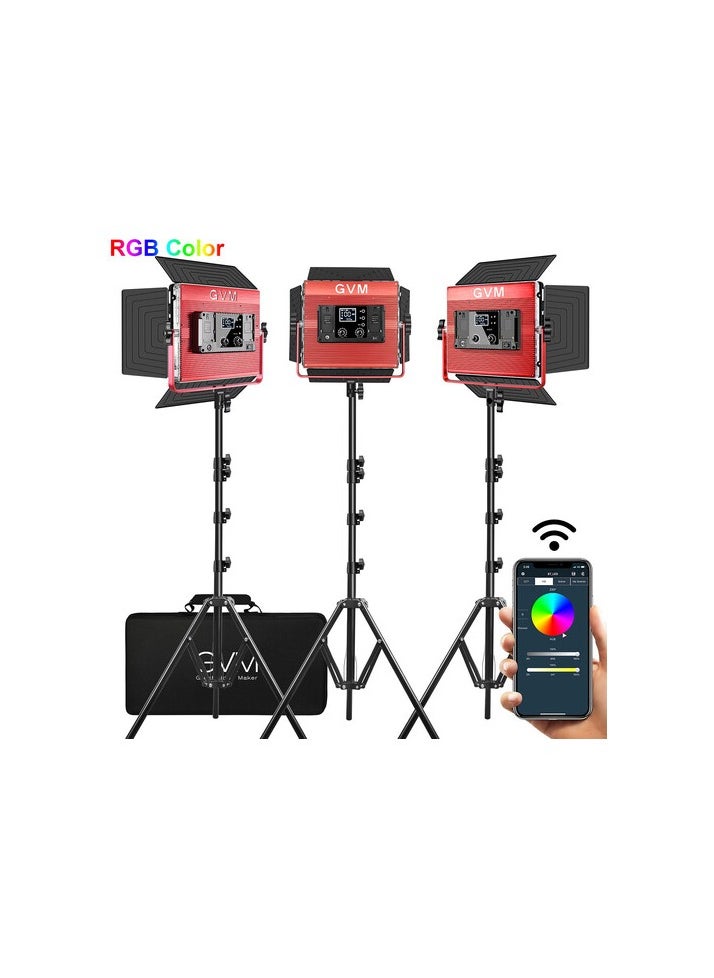 GVM RGB  BI COLOR STUDIO LIGHT LED 1200D 3L KIT