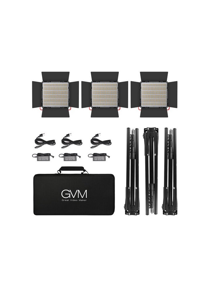 GVM RGB  BI COLOR STUDIO LIGHT LED 1200D 3L KIT