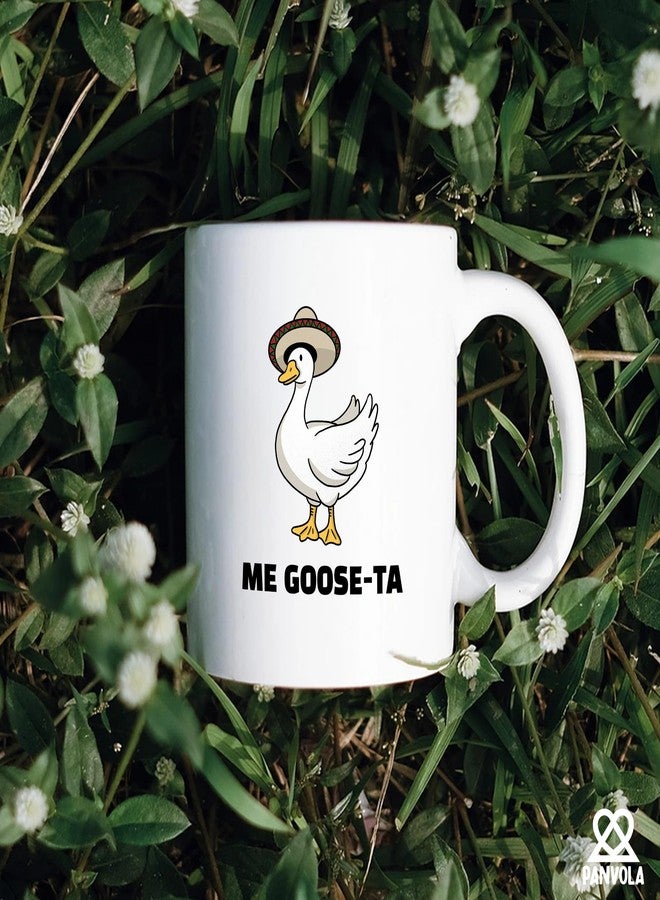 Panvola Me Goose Ta Goose Lover Gifts Spanish Mugs Mexican Hat Funny Gifts to Coworker Friends Novelty Drinkware Ceramic Mug 11 oz White - Image 4
