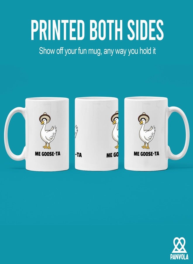 Panvola Me Goose Ta Goose Lover Gifts Spanish Mugs Mexican Hat Funny Gifts to Coworker Friends Novelty Drinkware Ceramic Mug 11 oz White - Image 3