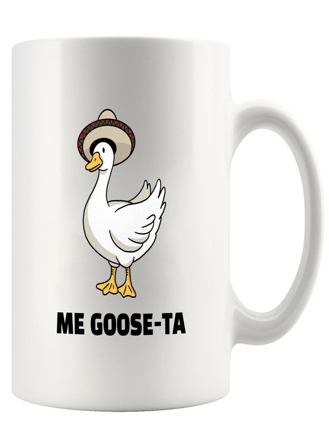 Panvola Me Goose Ta Goose Lover Gifts Spanish Mugs Mexican Hat Funny Gifts to Coworker Friends Novelty Drinkware Ceramic Mug 11 oz White - Image 1