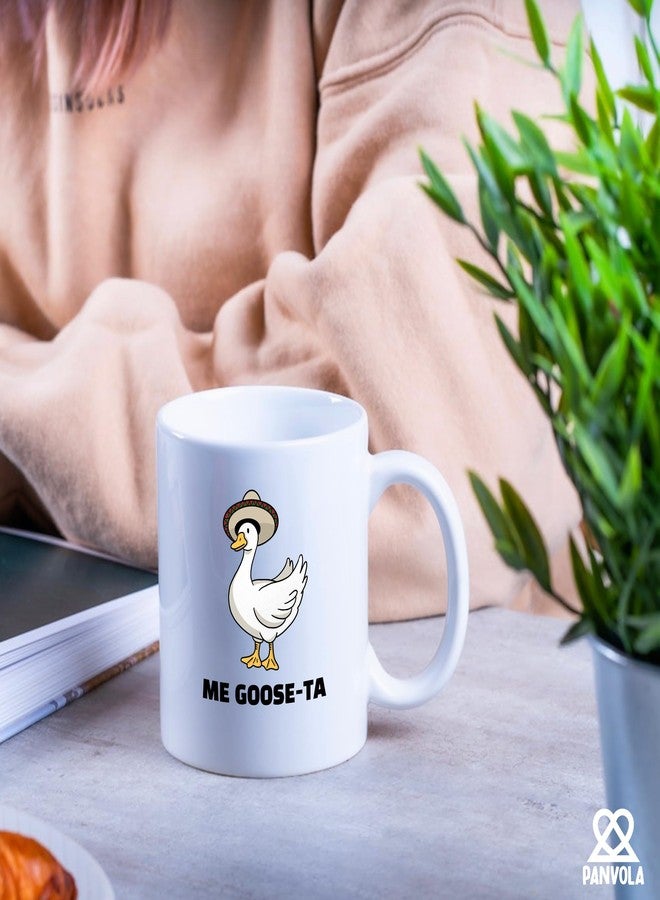 Panvola Me Goose Ta Goose Lover Gifts Spanish Mugs Mexican Hat Funny Gifts to Coworker Friends Novelty Drinkware Ceramic Mug 11 oz White - Image 5