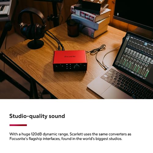 Focusrite Scarlett 4i4 4th Gen USB Audio Interface, for Musicians, Songwriters, Guitarists, Content Creators — High-Fidelity, Studio Quality Recording, and All the Software You Need to Record - Image 4