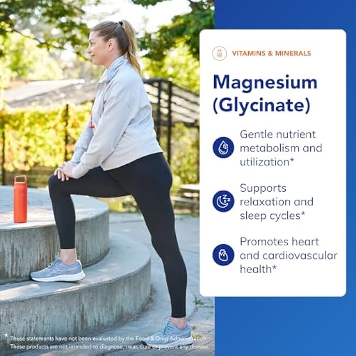 Pure Encapsulations Magnesium (Glycinate) - Supplement to Support Stress Relief, Sleep, Heart Health, Nerves, Muscles, and Metabolism* - with Magnesium Glycinate - 180 Capsules - Image 3