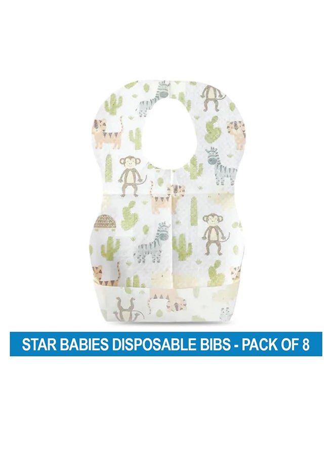 STAR BABiES Disposable Bibs Pack Of 8-Animal  - Image 2