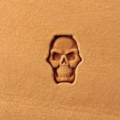 DandS ltd Leather Stamp Tool, Skull, Professional Steel Craft Tool for Leatherworking, Embossing, Carving & Stamping Leather Projects, Belts Wallets & DIY Projects Compatible with Mallet #375 - Image 2